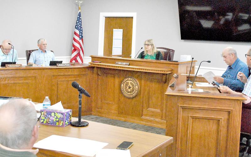 The Shelby County commissioners court deliberates on the possible closure of FM 139 for a bridge replacement project. Lisa White | Light and Champion