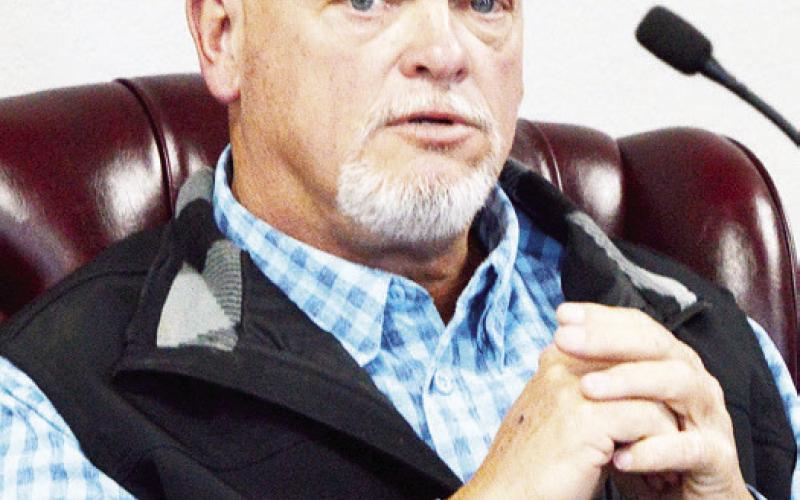 During the Shelby County commissioners court meeting on Nov. 5, Comm. Pct. 1 Roscoe Mc-Swain proposed that the county host a live auction to dispose of surplus vehicles. Zack Clark | Light and Champion