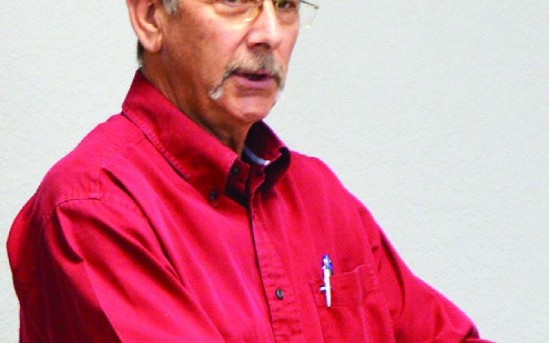 Terry Allen addresses a Shelby County Commissioners’ Court last fall concerning a proposed solid waste disposal site adjacent to his property in the Paxton Community. David Danley | Light and Champion