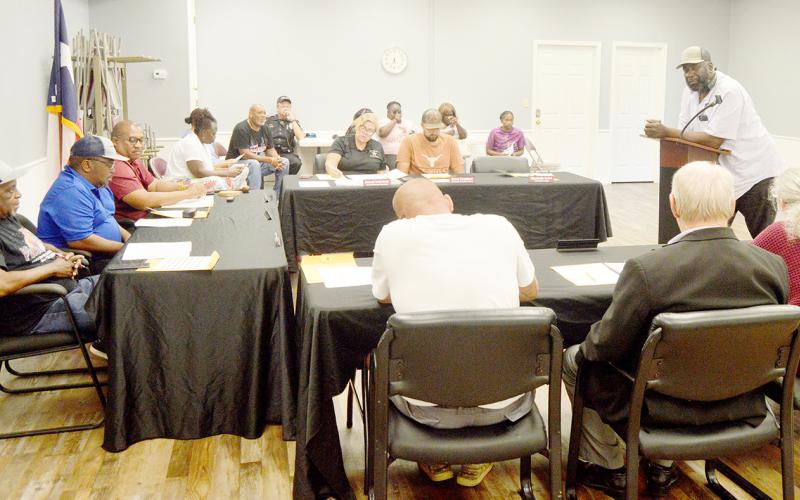 Cliff Lloyd addressed the Tenaha city council at its July meeting with a complaint about the condition of the city’s streets, which he claimed had led to damage to his vehicle. David Danley | Light and Champion