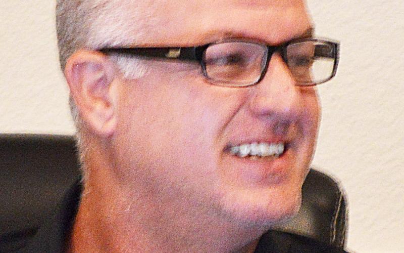 Superintendent Jerrod Campbell gives the Tenaha ISD board of trustees his superintendent’s report at its July meeting. Zack Clark | Light and Champion