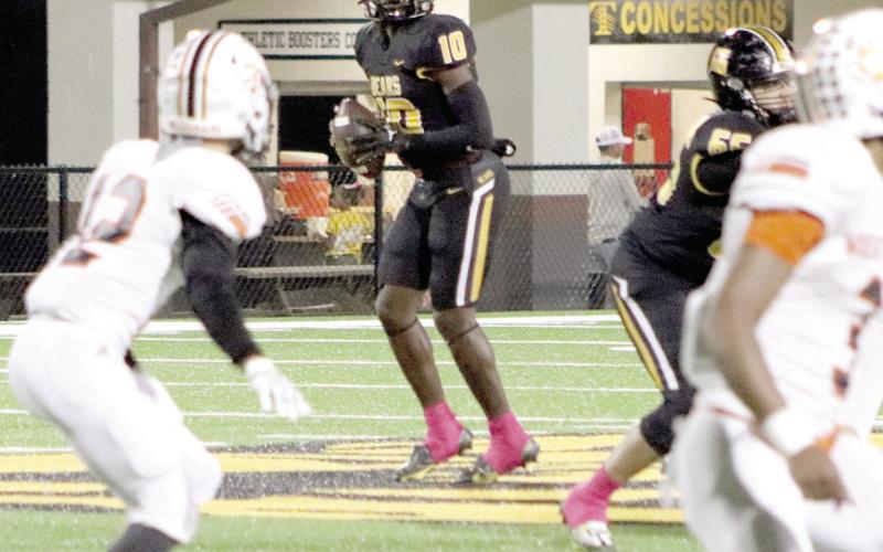 Terry Bussey stands in the pocket with excellent protection as he lets the play develop downfield. File photo by Taylor Bragg