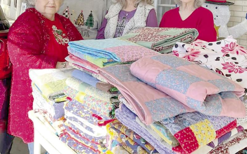 The Scrap Happy Quilters completed their recent project by presenting quilts completed by the club to each resident of Holiday Nursing Home in Center. Each resident was presented their quilts individually and visited with the ladies presenting the quilts. Everyone involved reported having a great time.