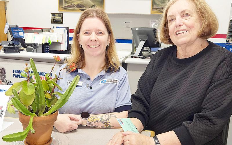 Center Garden Club shares succulents with USPS