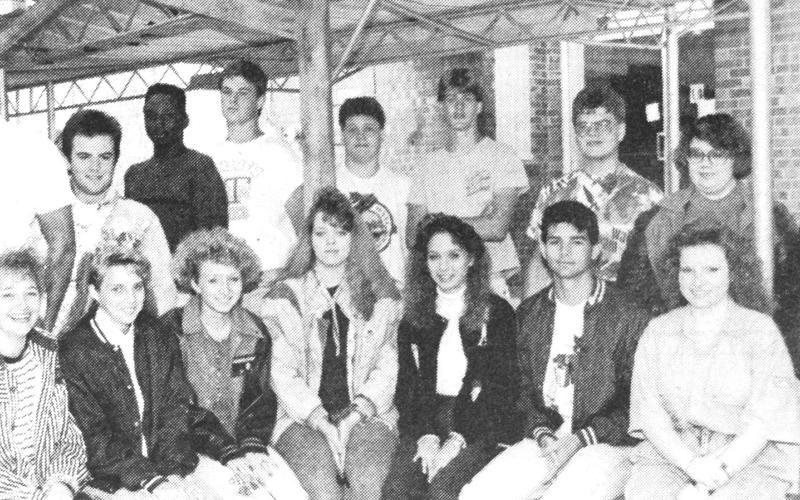 Tenaha High School students who qualified to compete in the UIL regional competition in Kilgore include (seated, from left) Cicily Cross, Beth Dial, Amy Baker, Nicole Newman, Meredith Latham, Keith Riley and Shay Albanese. Also (standing, from left) Scott Moore, Todd Carver, Johnny Cooks, S.D. Ponder, Jerry Bush, Richard Parker, Jeff Stewart, Billie Kay Bogie and Sedonia Basham. Regional winners will advance to state competition.