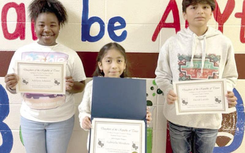 DRT Texas History Contest participants, winner named