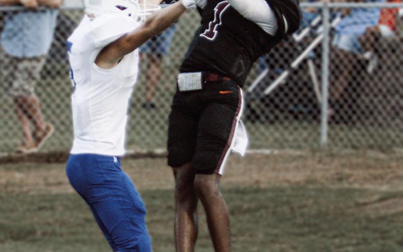 WR Ja’Torian Moore hangs in the air for this reception and touchdown for the Tenaha Tigers. The Tigers defeated Linden-Kildare 41-0 during their Homcoming this past Saturday. More sports on pages 7. Lainee Cooper | Light and Champion