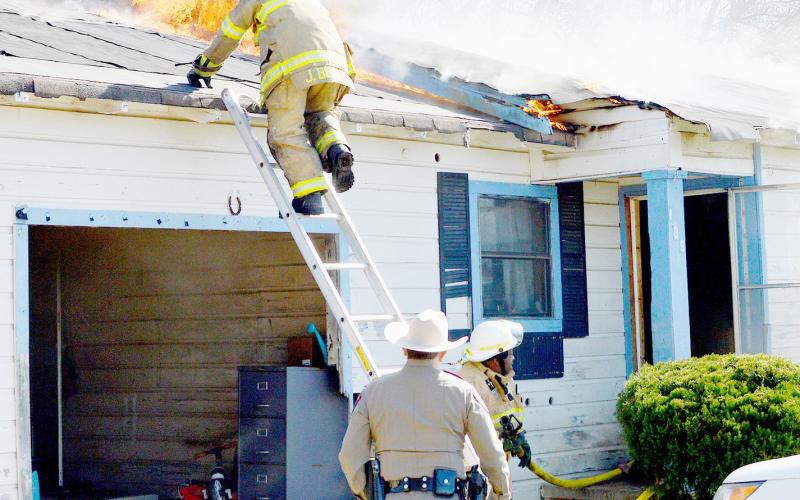 The Center Fire Department responded to a house fire on Santa Fe Street in Center shortly before noon Monday morning. The fire appeared to be confined to the attic area near one end of the home. Firefighters were able to quickly contain the blaze and bring it under control. They were assisted at the scene by CPD and DPS officers. David Danley | Light and Champion