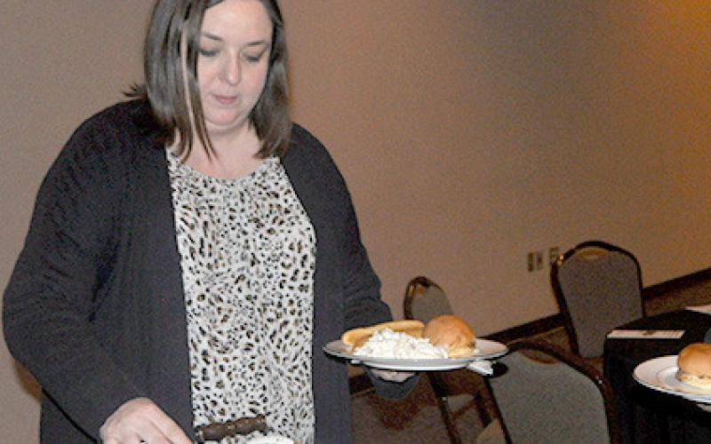 The serving line remained packed with catering provided by Endless Possibilities and Shani’s Catering at the 2024 Shelby County Chamber Awards banquet. Photo By Dennis Phillips