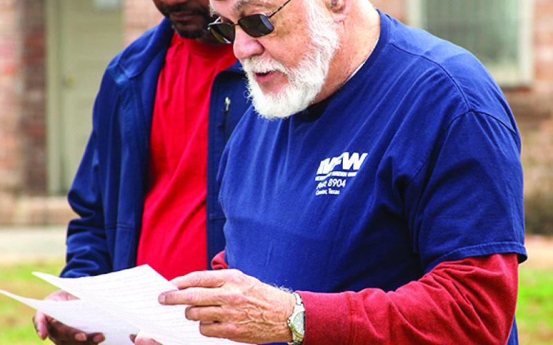Names of Shelby County Veterans who lost their lives in the line of duty were read aloud at the VFW Post #8904 remembrance for the 1973 Vietnam Peace Accord Friday, Jan. 26. Photo by Leon Aldridge