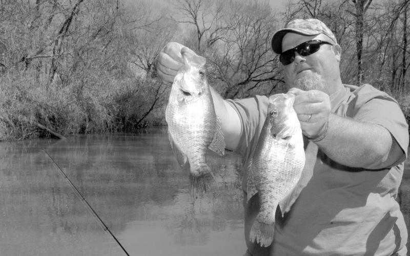With water temperatures on a gradual downslide, fishing guide Jason Barber says crappie other sport fish are prone to become increasingly aggressive. (Photo by Matt Williams)
