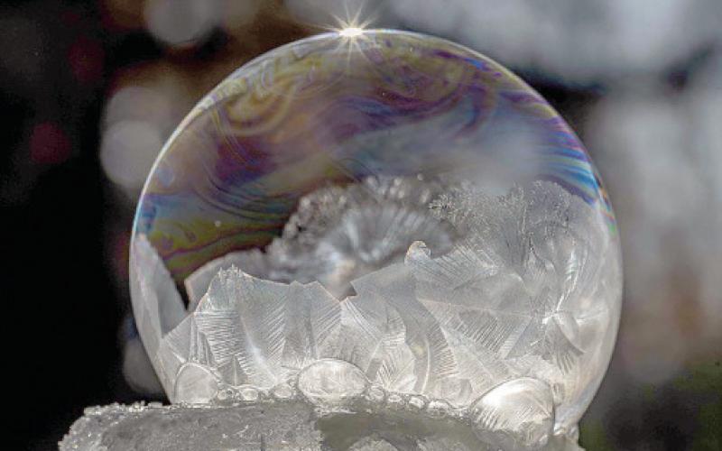 Second Place Favorite “Ice Bubbles” by Bobbie Jean Woods.
