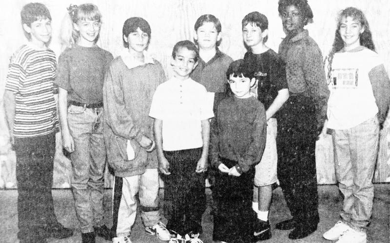 Winning UIL awards in recent competition were Tenaha Elementary School students (front, from left) Adam Reimer, fourth place, and Jesse Basham, first place in creative writing for second grade; and (back, from left) Brent Barton,Amber Bownds, Christina Martinez and Andrew King, all members of the first place-winning picture memory team: Jeff Kirkwood, third place in maps, graphs and charts; and Stephanie Glynn, fifth place in dictionary skills.