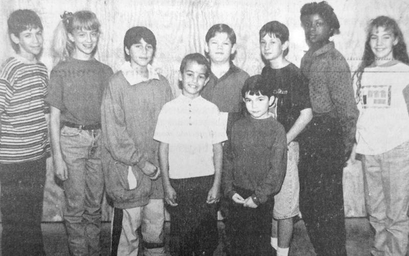 Winning UIL awards in recent competition were Tenaha Elementary School students (front, from left) Jesse Basham, first place, and Adam Reiner, fourth place, in creative writing for second grade; and (back, from left) Brent Barton, Amber Bownds, Christina Martinez and Andrew King, all members of the first place-winning picture memory team; Jeff Kirkwood, third place in maps, graphs and charts; and Stephanie Glynn, fifth place in dictionary skills.