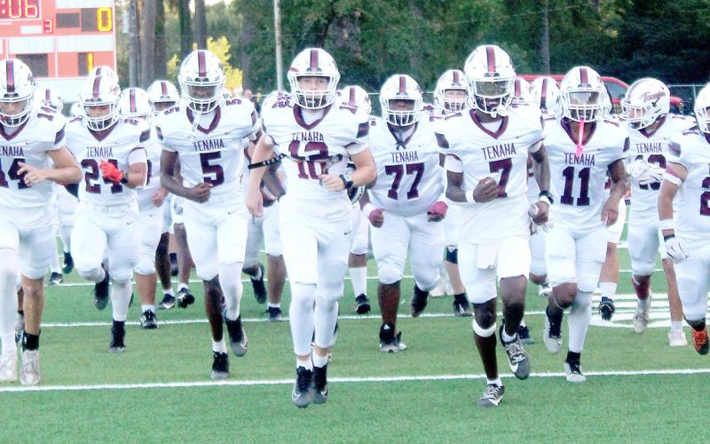 The Tenaha Tigers charge onto the field ready for some action last Thursday, but, unfortunately, their enthusiasm wasn’t enough to carry them to victory as they lost to West Sabine. Zakary Hartley | Tiger Media
