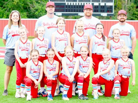 8U Shelby County Coach Pitch Girls Rylinn, Zaeda, Blakelee, Whitley, Henley, Lyla, Ellie, Brynlie (Shelbyville), Adeline, Josey, Megan, Laci (Joaquin) Coaches: Ryan Wilburn, Shea Williams, Jeff Estes, John Andrews Submitted | Light and Champion