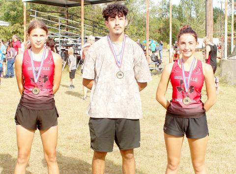 At the recent district meet, Shelbyville High School varsity cross country runners Kynslee Stevens (6th place), Haven Allen (8th place) and Jason Ortiz (10th place) qualified for the regional meet. The Shelbyville middle school team (Cooper Raymond, Price Stutts, Noah Shelton, Shade McDonald, and Cannon Warr) placed second in the district meet with Cooper Raymond (3rd), Price Stutts (5th), and Noah Shelton (7th) qualifying for the regional meet. The Dragon Yearbook | Light and Champion