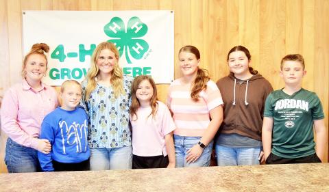 At its first meeting of the year earlier this month, the Shelby County 4H Club announced its officers for the 2025-26 year. They will be (from left) Avery-Vice President, Della-Parliamentarian, Camille-President, Lakelee-Club Program/Activity Leader, Landree-Secretary, Mia-Reporter and Luke-Treasurer. David Danley | Light and Champion