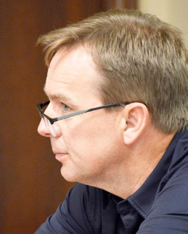 Council member Terry Scull makes inquiries concerning the renovations project at American Legion Park at the City of Center’s council meeting held last Monday. David Danley | Light and Champion