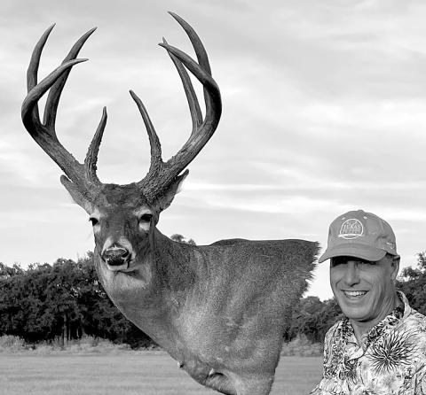 A perfectly typical set of antlers will have the same number of points reaching upwards on both sides. Any extras are considered deductions on a net typical Boone and Crockett score. Scoring 174 7/8 B&amp;C inches, David Stroud’s Uvalde County bruiser from 2021-22 is the highest scoring true eight pointer ever reported in Texas. B&amp;C is official records keeper of North American big game animals. Courtesy Photo, David Stroud