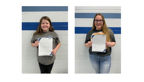 Left; Zoey Deas - Joaquin Jr. High, 6th grade. Right; Shelby Freeman - Joaquin High School, 11th grade