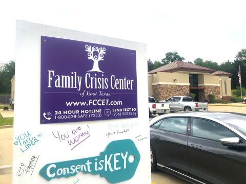 Sexual Assault Awareness Month Art Display at Cline Family Medicine 