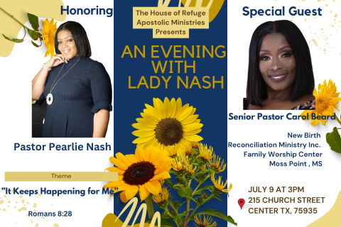 An Evening with Lady Nash honoring Pearlie Nash set for July 9