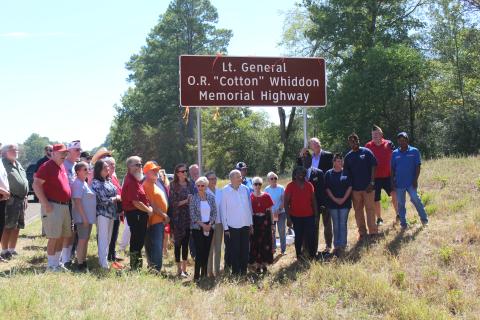 Portion of Highway 84 in Joaquin renamed after Lt. General O.R. "Cotton" Whiddon