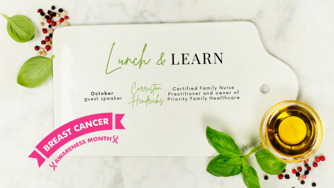 Carriston Hendricks to speak at the October Lunch and Learn