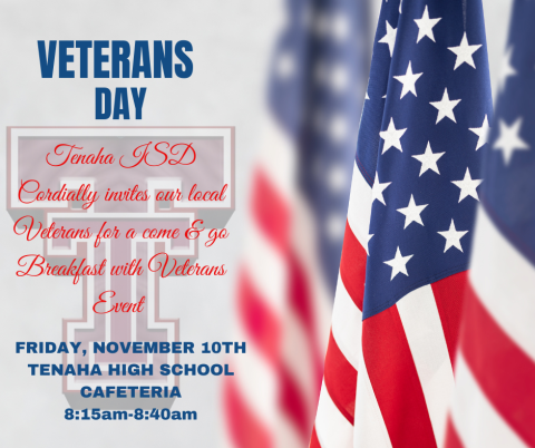 Tenaha ISD to host Breakfast with Veterans