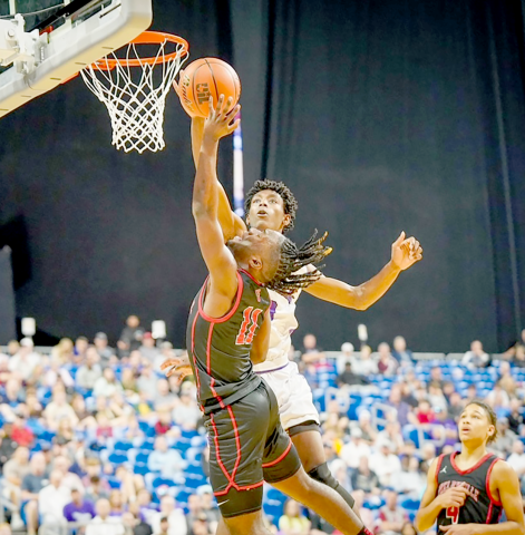 UIL | The Light and Champion D.J. Barns lays up for two against the Thrall Tigers. D.J. Barnes - 23 pts, 4 Assists helping his team to the 2024 UIL 2A State Championship