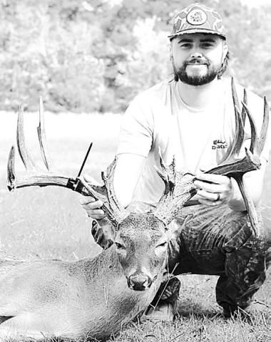 Brody Chapin’s 19-pointer is sure to rank among the top scoring free-range non-typicals taken this season. Chapin used rattling horns and a grunt call to lure the buck to within one yard of his stand. Courtesy Photo
