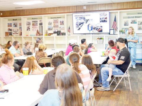 At the Shelby County 4H 2025 inaugural meeting earlier this month Camille Greer gave the members and prospective members a presentation about her experiences as part of the prestigious Livestock Ambassadors program, which included a trip to Japan to study the Japanese livestock industry. The 4H program is open to youth from third grade up to grade 12. Meetings are held each first Monday of the month at the Shelby County AgriLife Extension building at 266 Nacogdoches St. David Danley | Light and Champion