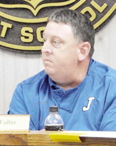 Superintendent Ryan Fuller requests that the board approve sponsorship donations for the district’s new softball complex. Zack Clark | Light and Champion