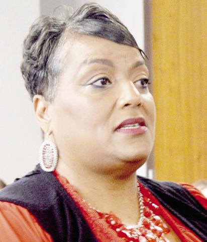 Charlesetta Malone, DETCOG Regional Director of 911, informs the commissioners court of assistance the organization can offer the county to upgrade sheriff’s department 911 equipment. Zack Clark | Light and Champion