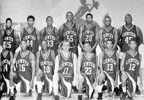 The 1999-2000 Roughriders are: (Kneeling, L to R) Todd Barnes, Aubrey Lacey, Dontay Barnes, Kyle Ivey, Tim Hubbard, DeNorris Cloudy, Michael Ratcliff. (Back row L to R) Robert Richards, Jeremy Pat - ton, Byron Daniels, Michael Montgomery, Marcus Cartwright, Michael Cranford and Michael Moore.