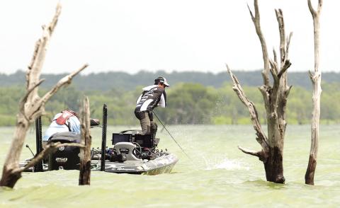 Anglers familiar with Lake Ray Roberts in North Texas believe the winner of the upcoming Bassmaster Classic will be one who is able to put together productive patterns in shallow and deep water, alike. Bassmaster Photo