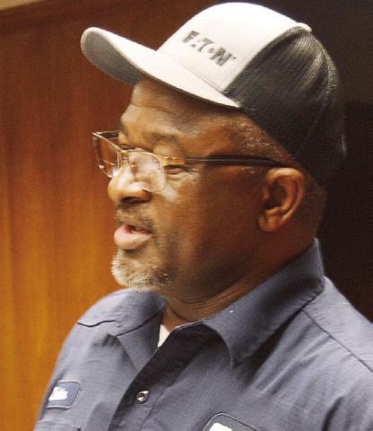 Carlos Johnson addresses the Timpson ISD school board at its June 10 meeting. Zack Clark | Light and Champion