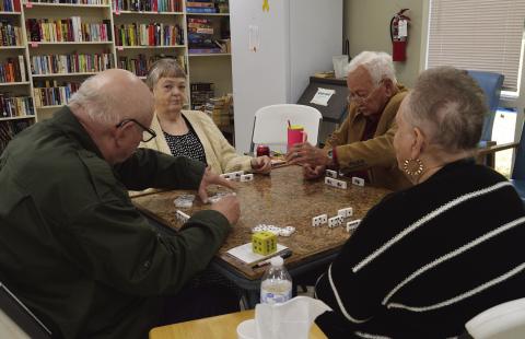 Patrons of the senior nutrition site in Center enjoy a game of 42 as part of the activities offered through the program. David Danley | Light and Champion