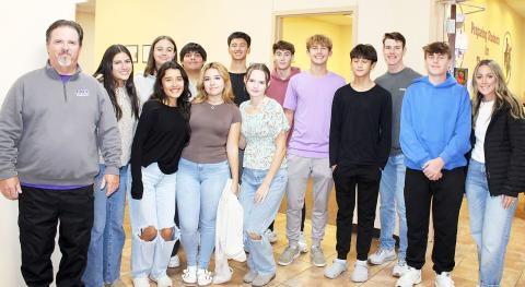 The CHS varsity tennis team was recognized at the December meeting of the Center ISD board meeting. The team placed first in district play. Benita Collard CHS | Light and Champion