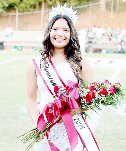 Emily Galvan, Senior Duchess, was named 2025 Tenaha Homecoming Queen in a ceremony held prior to the Tigers’ Homecoming football game last Saturday evening. Tenaha Yearbook Staff | Light and Champion