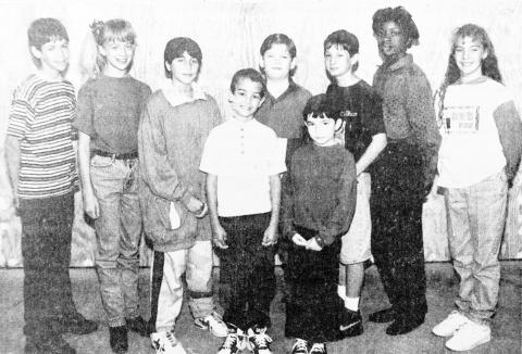 Winning UIL awards in recent competition were Tenaha Elementary School students (front, from left) Adam Reimer, fourth place, and Jesse Basham, first place in creative writing for second grade; and (back, from left) Brent Barton,Amber Bownds, Christina Martinez and Andrew King, all members of the first place-winning picture memory team: Jeff Kirkwood, third place in maps, graphs and charts; and Stephanie Glynn, fifth place in dictionary skills.