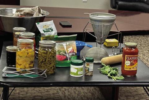 Examples of food preserved by the program’s presenters were on display and available for sampling. Submitted | Light and Champion