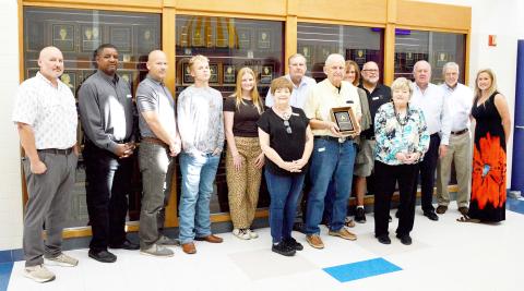 Mike Wulf scholarship plaque presented
