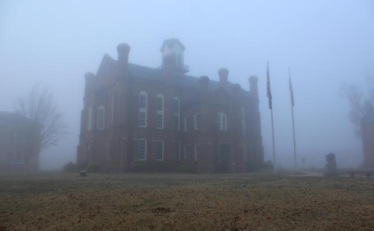 Friday morning scene around the 1885 Historic Shelby County Courthouse.