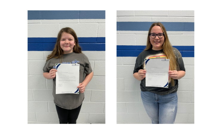 Left; Zoey Deas - Joaquin Jr. High, 6th grade. Right; Shelby Freeman - Joaquin High School, 11th grade