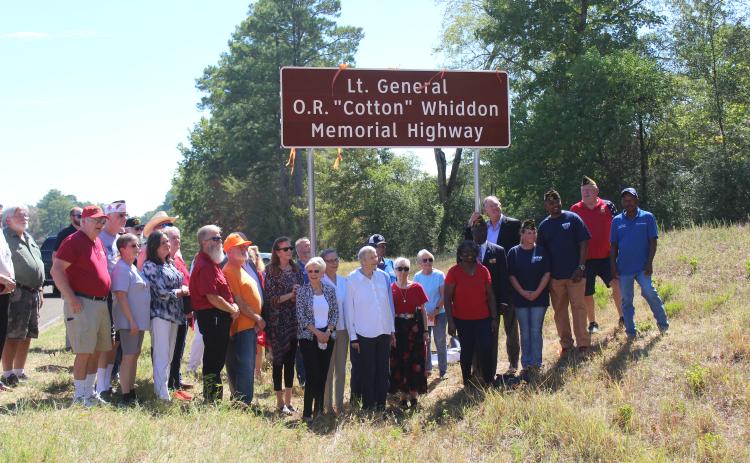 Portion of Highway 84 in Joaquin renamed after Lt. General O.R. "Cotton" Whiddon