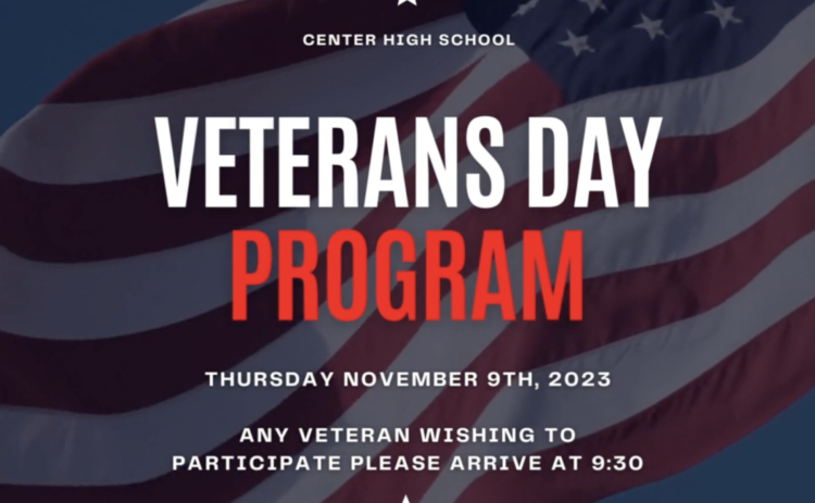 Veterans Day Program at Center High School 