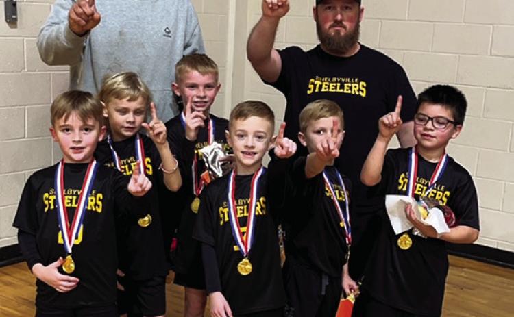 The Shelbyville Steelers, 1-2 grade Littlee Dribblers capture the championship with win over Tenaha. The Steelers lost just one game throughout the season bringing home the gold medals. The Steelers have wrapped up the sucessful season under coach Josh and Coach Clay. Ashley Chandler | Light and Champion